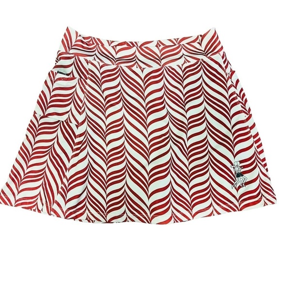 RUNNING Skirts Small Athletic Skort Red White Candystripe Mini Shorts - Picture 3 of 10